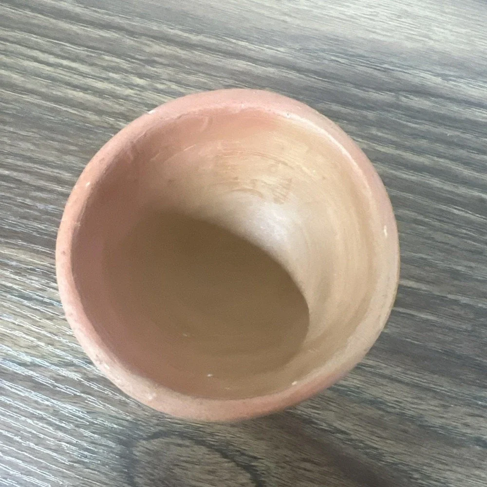 Vintage Hopi Native American Hand Painted Terracotta Pottery Bowl Signed 2x3.5 - Picture 8 of 9
